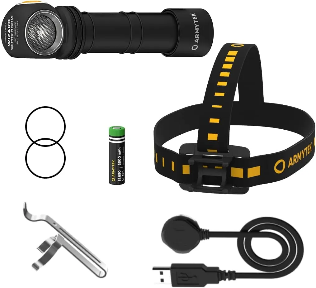 Armytek Wizard C2 Pro Nichia LED Warm White Headlamp Magnetic USB Multifunctional Torch