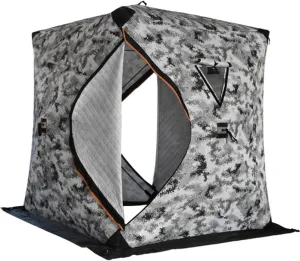 ASSYA Ice Fishing Shelter Camping Equipment, Ice Fishing Camping, Cold Resistance, Warmth, Wind and Snow Protection, Suitable for 3-4 People