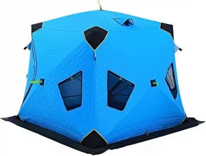 ASSYA Outdoor Fishing Warm Tent Camping Gear Insulated Ice Fishing Tent Heat Reflective Fabric Five-Layer Insulation with Ice Fishing Mat