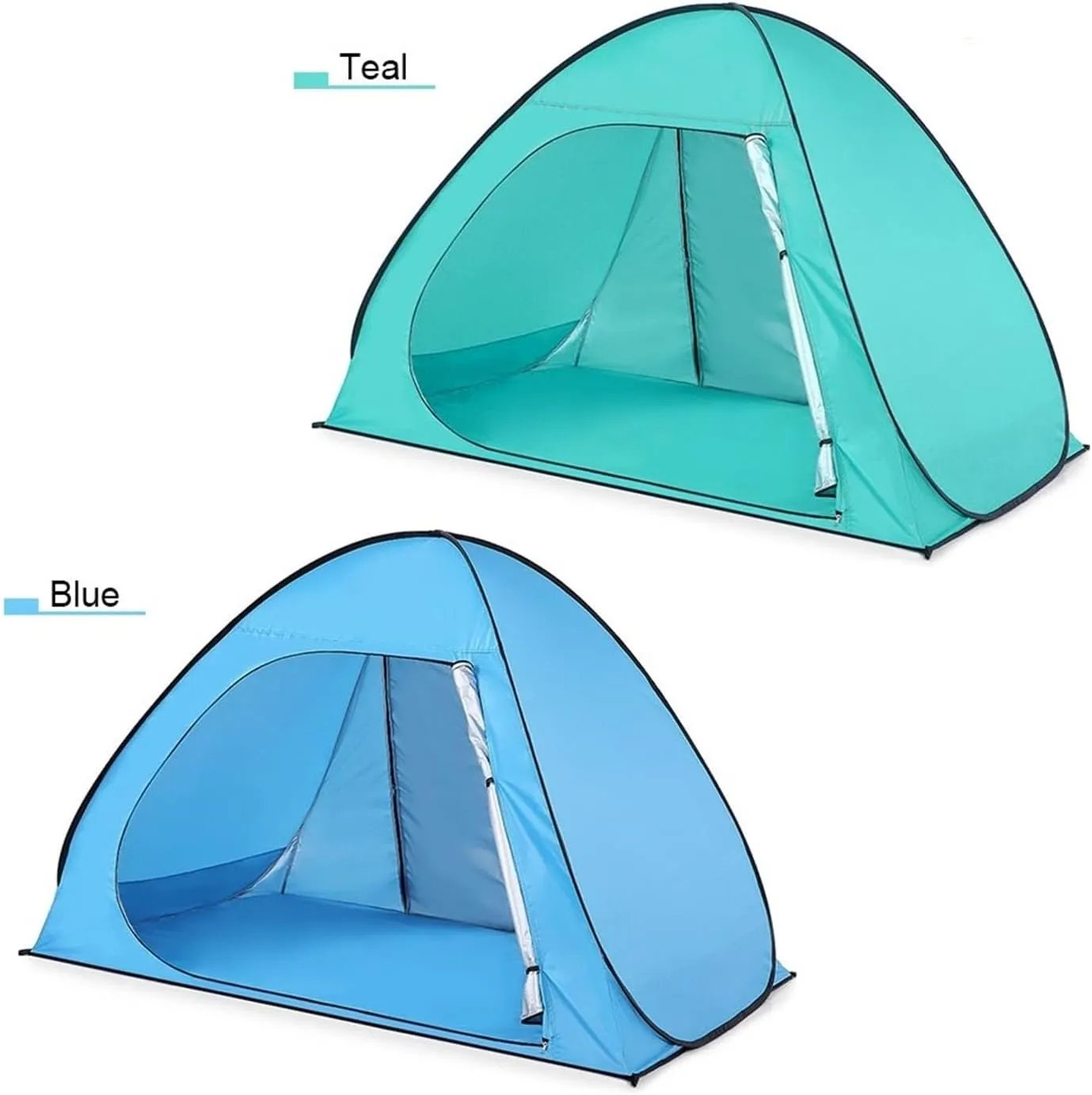 Automatic Tent Protection Outdoor Camping Tent Travel Instant Pop Up Beach Tent Ultralight Sun Tents Awning Change Clothes Tent (Color : Style 2 Blue M, Size : 1)