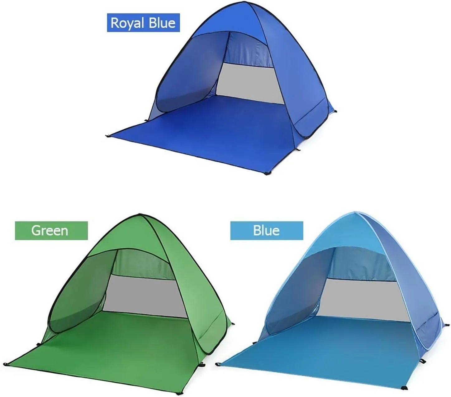 Automatic Tent Protection Outdoor Camping Tent Travel Instant Pop Up Beach Tent Ultralight Sun Tents Awning Change Clothes Tent (Color : Style 2 Blue M, Size : 1)
