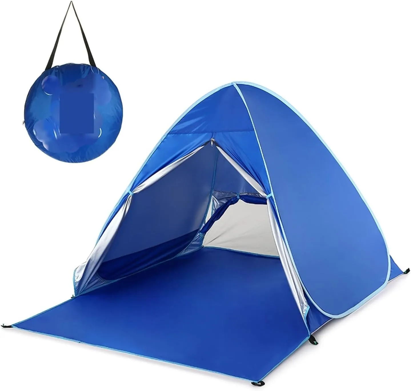 Automatic Tent Protection Outdoor Camping Tent Travel Instant Pop Up Beach Tent Ultralight Sun Tents Awning Change Clothes Tent (Color : Style 2 Blue M, Size : 1)