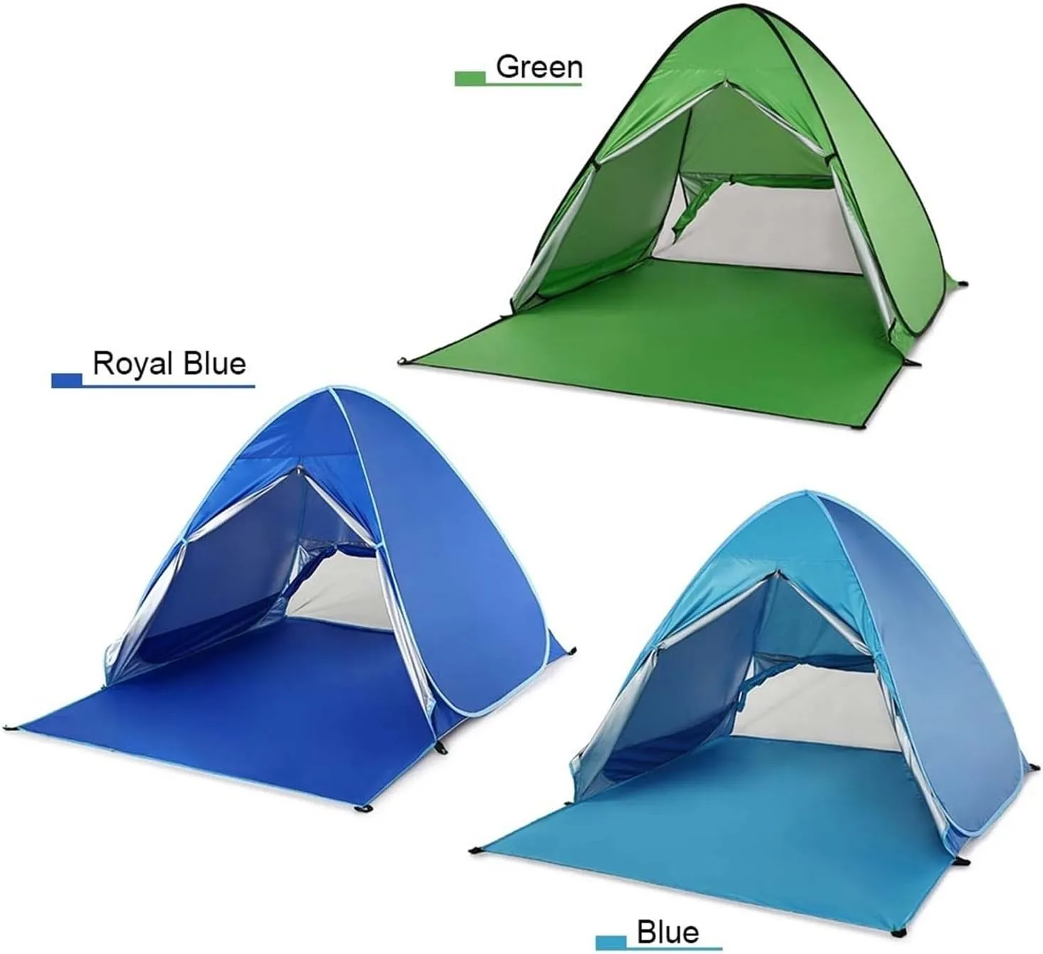 Automatic Tent Protection Outdoor Camping Tent Travel Instant Pop Up Beach Tent Ultralight Sun Tents Awning Change Clothes Tent (Color : Style 2 Blue M, Size : 1)