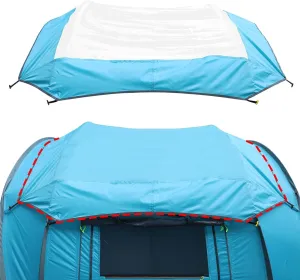 AYAMAYA Pop Up Tent with Transparent PVC Rain Tarp, Clear Part of Camping Tarp Over Tent 3.7 * 3.4ft