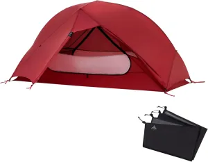 Backpacking Tent with Footprint, 2.5lbs Lightweight 1 Person Camping Tent, Easy Setup Waterproof Tear-Resistance Ultralight Tent, for Outdoor Hiking Climbing Mountaineering