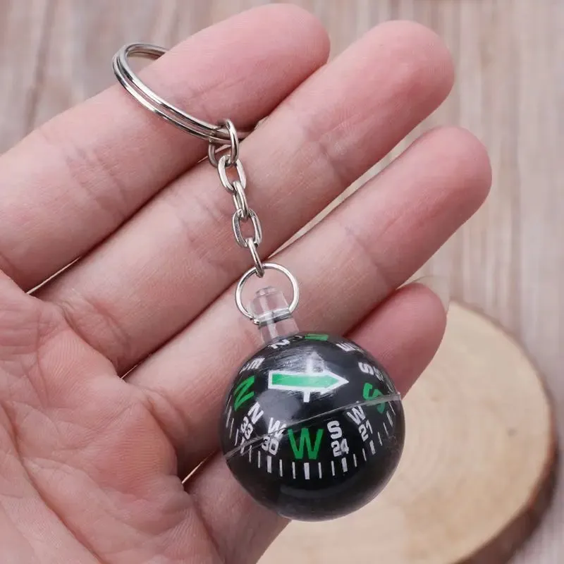 Ball Keychain Liquid Filled Compass - Essential for Hiking, Camping, and Outdoor Survival