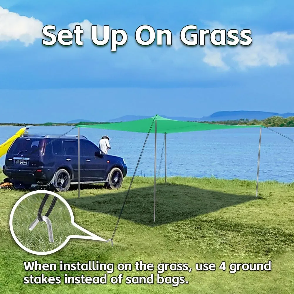 Beach Shade Tent, Portable Easy Pop Up Beach Canopy, UPF50  Sun Protection Shelter, Windproof & Water Resistant, Perfect for Family