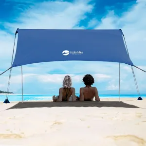 Beach Shade Tent, Portable Easy Pop Up Beach Canopy, UPF50  Sun Protection Shelter, Windproof & Water Resistant, Perfect for Family