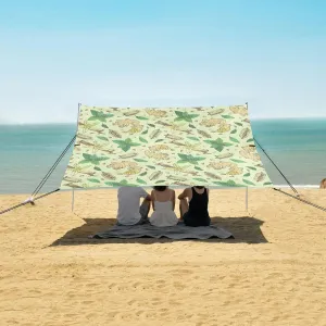 Beach Shade Tent with UPF50  UV Protection,Herbs and Spices Ginger Root Lightweight Camping Sun Shelter for Outdoor,Camping Trips, Fishing, Backyard,Picnics,Easy Set Up and Carry 9x10.5 FT