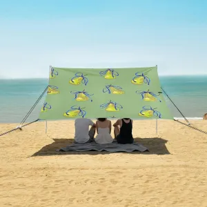 Beach Shade Tent with UPF50  UV Protection,Juicy Pears with Bow Lightweight Camping Sun Shelter for Outdoor,Camping Trips, Fishing, Backyard,Picnics,Easy Set Up and Carry 9x10.5 FT