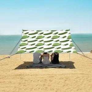 Beach Shade Tent with UPF50  UV Protection,Luffa with Leaves Vegetable Lightweight Camping Sun Shelter for Outdoor,Camping Trips, Fishing, Backyard,Picnics,Easy Set Up and Carry 9x10.5 FT