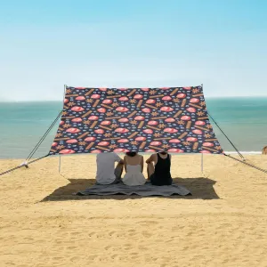 Beach Shade Tent with UPF50  UV Protection,Strawberry Cinnamon Sticks Lightweight Camping Sun Shelter for Outdoor,Camping Trips, Fishing, Backyard,Picnics,Easy Set Up and Carry 9x10.5 FT