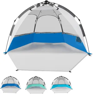 Beach Tent Pop Up Shade, Instant Beach Tents Sun Shelter with UPF 50  UV Protection, Lightweight & Easy Setup Tent 2-6 Person