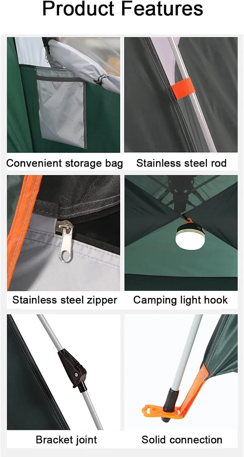 Beach Tent Sun Shade Shelter 3-4 4-5 Person Thickening Automatic Ultra-Lightweight Equipment Outdoor Camping Rainproof Sunscreen Beach Outdoor Camping,