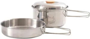 BESPORTBLE 2-pc Stainless Steel Soup Pot Set Folding Pan for Outdoor Camping Travel and Home