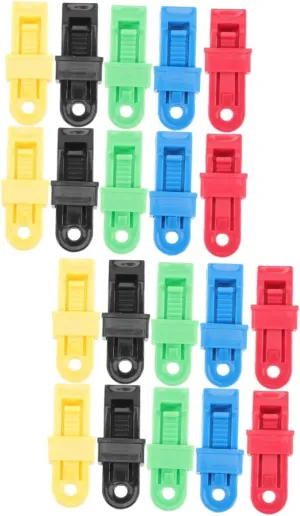 BESPORTBLE 20pcs Windproof Tent Fixers Durable Multipurpose Tent Clips for Camping Awnings Tarps More Easy to Install Heavy Duty Fasteners