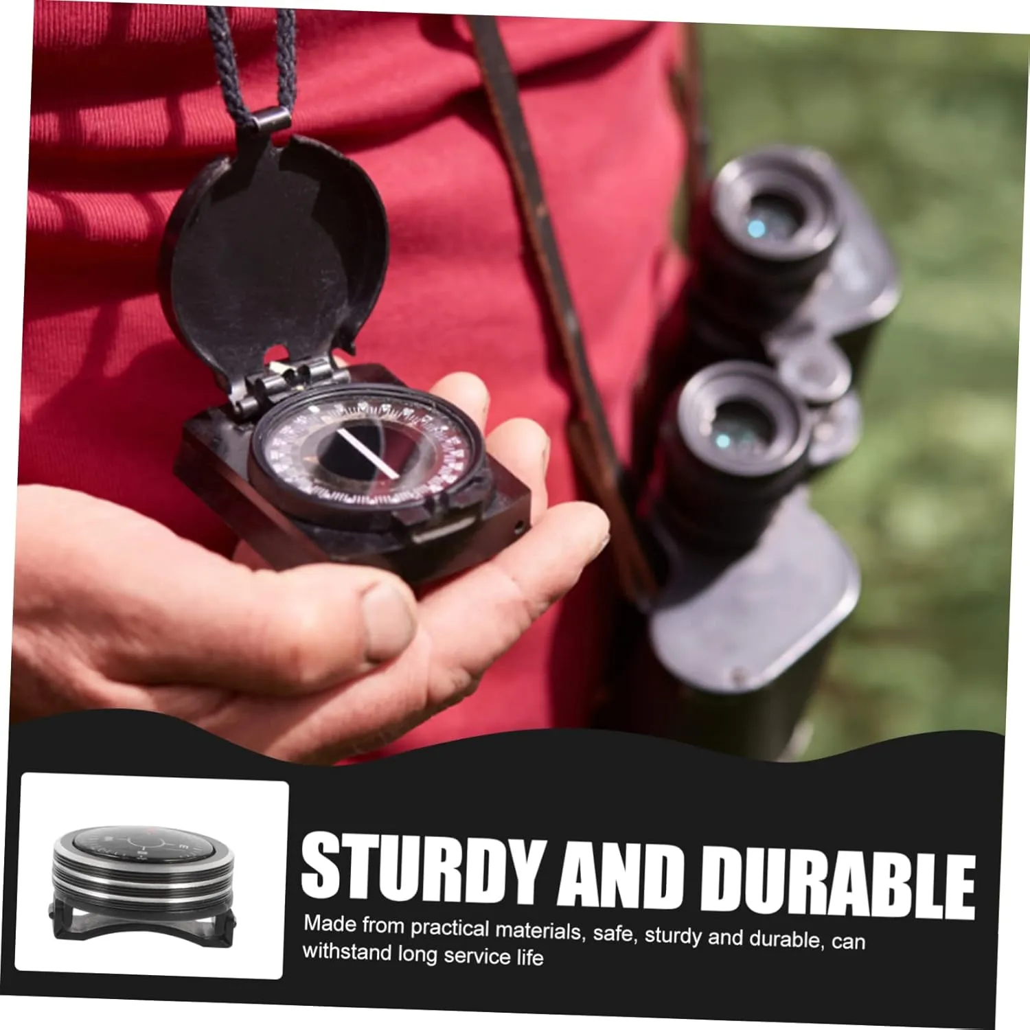 BESPORTBLE 2pcs Compass Aluminum Alloy Watch Strap Detachable