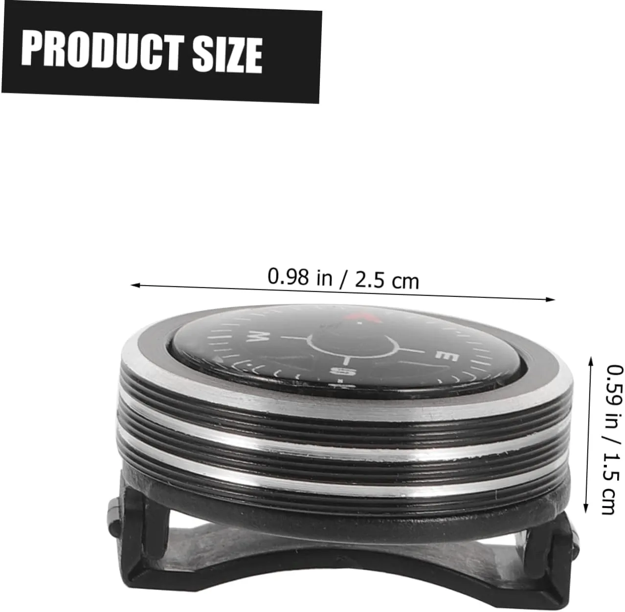 BESPORTBLE 2pcs Compass Aluminum Alloy Watch Strap Detachable
