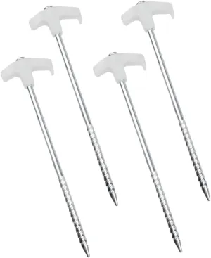 BESPORTBLE 4pcs Aluminum Tent Stakes with Night Design Sturdy Camping Spikes for Outdoor Tarps Ground Anchors
