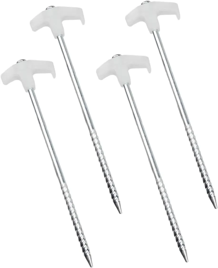 BESPORTBLE 4pcs Aluminum Tent Stakes with Night Design Sturdy Camping Spikes for Outdoor Tarps Ground Anchors