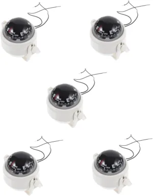 BESPORTBLE 5pcs Car Compass Magnetic Vehicle Navigation Decoration for Cars Trucks and Boats Dash Mount Compass for Outdoor Travel and Camping