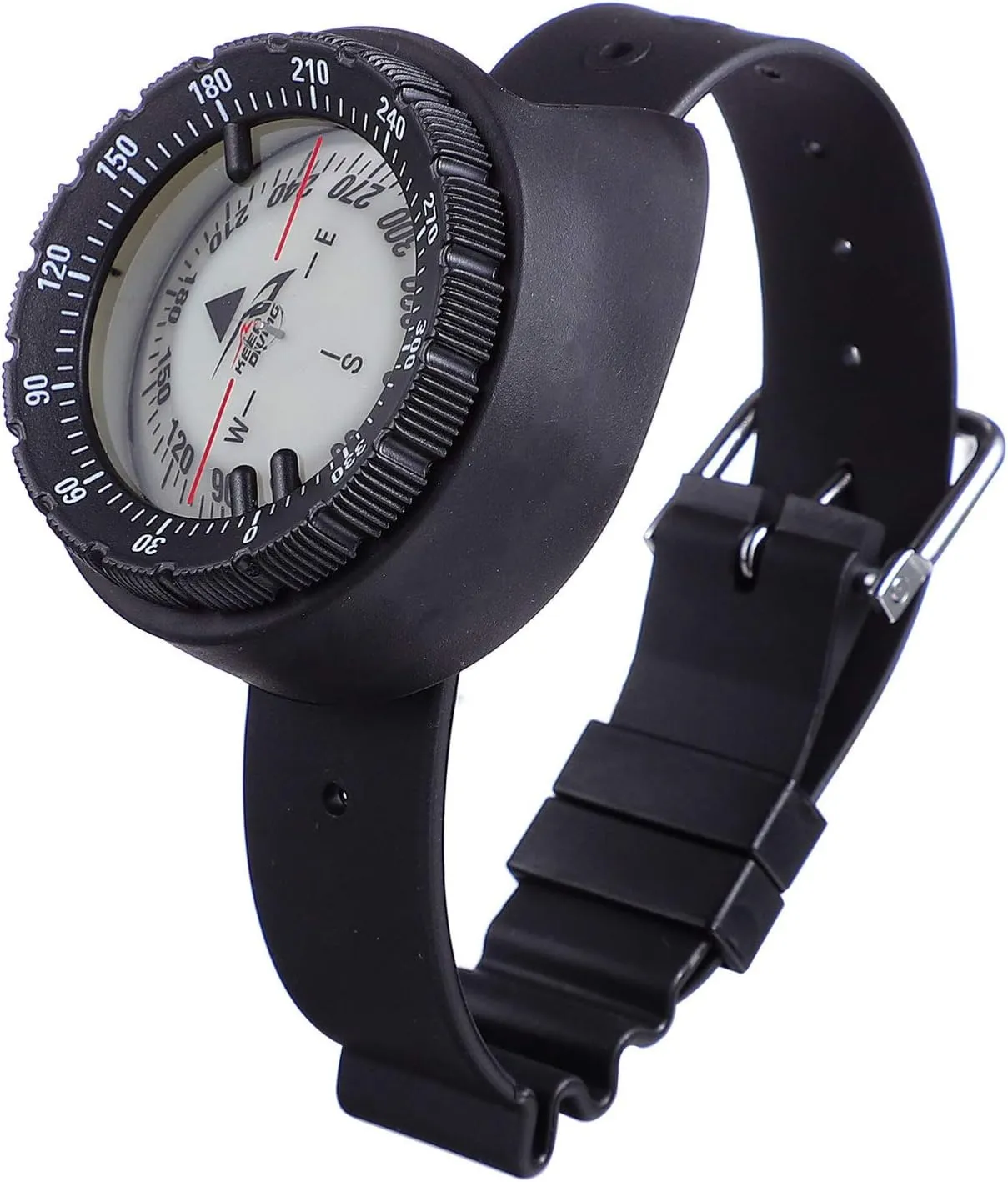BESPORTBLE Waterproof Luminous Watch Wrist Mount Scuba Compass Compass for Hiking Camping Outdoor Activities