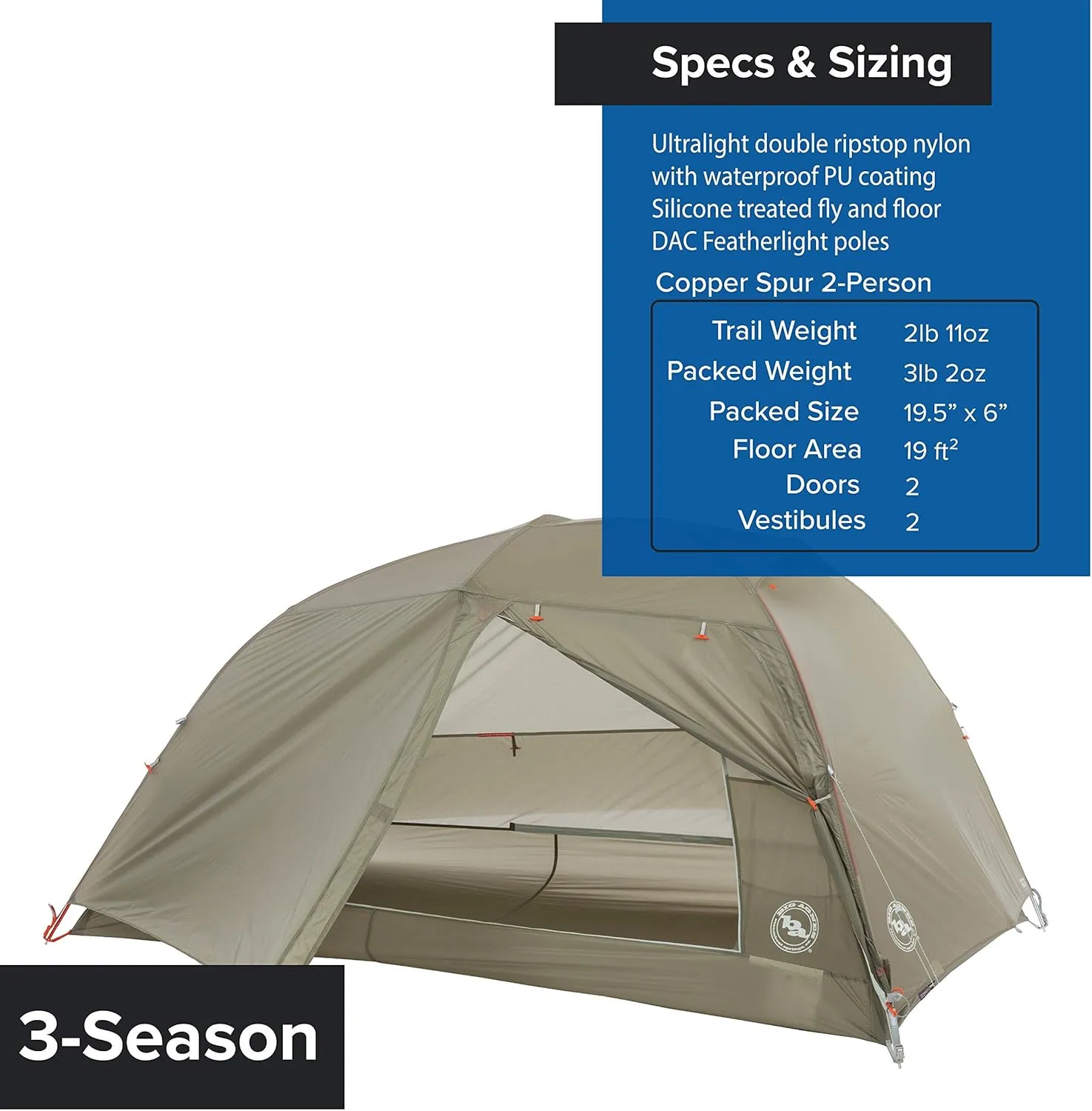 Big Agnes Copper Spur HV UL - Ultralight Backpacking Tent
