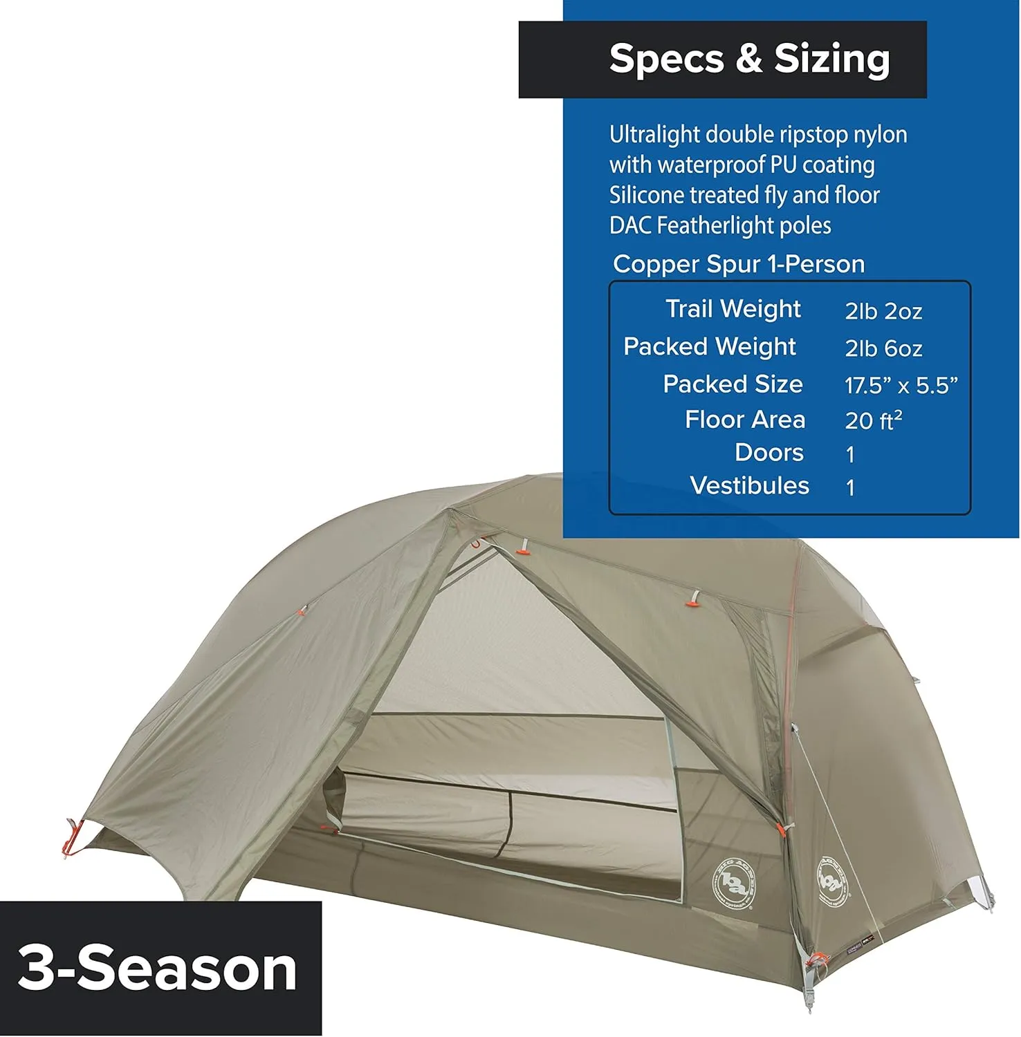 Big Agnes Copper Spur HV UL - Ultralight Backpacking Tent