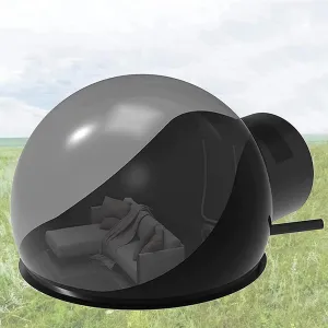 Black Semi-Permeable Inflatable Bubble Tent, Star Tent Outdoor Inflatable Bubble House Camping Tent Rainproof/Windproof/with Hair Dryer