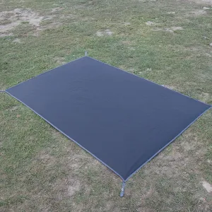 Black,Large,N/A Waterproof Camping Tarp, 210D Oxford Cloth Outdoor Tent Ground Pad, Lightweight Multifunctional Tent Footprint with Drawstring Bag, Picnic Land Seats for Beach, Car,Camping,Adventure