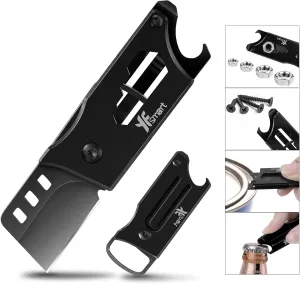 Box Cutter, Folding Pocket Utility knife Multitool Carbon Steel With Bottle Opener Screwdriver Wrench Hex Bit Multi-function Gadget for Men, Women EDC,Emergency,Outdoor Box Cutters
