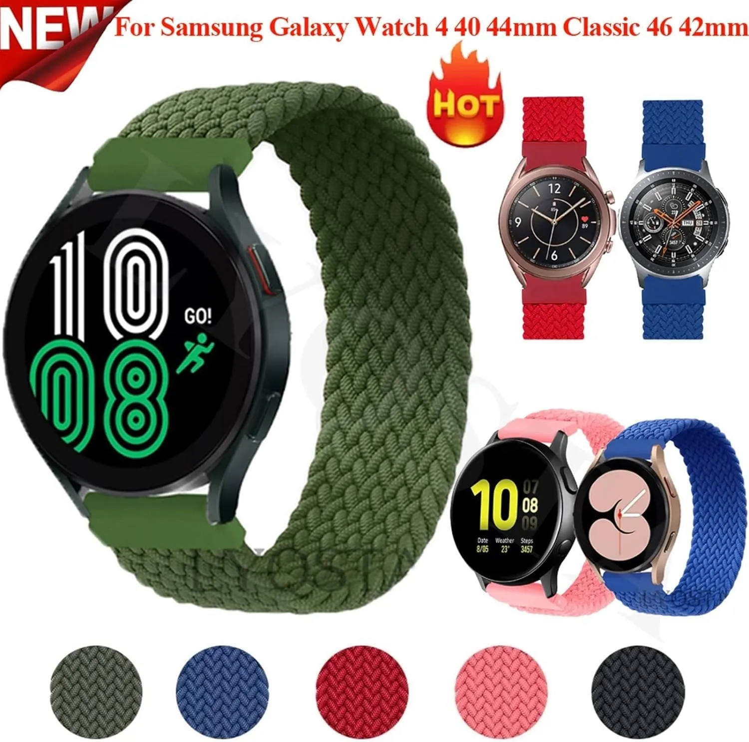 Braided Solo Loop watch Strap Universal Watchband