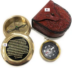 Brass Compass I Carry Your Heart with Me Poem Compass with Mini Compass Combo Gift, Personalized Compass, Groomsmen Gifts, Wedding Gifts, Corporate Gift, Unique Gift