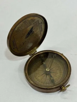 Brass Grade Compass, Pocket Survival Compass, Waterproof Hiking Compass, Special Necklace Compass - Survival Hiking Gear for Women and Men