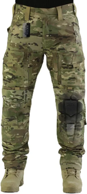 Breathable Ripstop Fabric Pants Military Combat Multi-Pocket Molle Tactical Pants with EVA Knee Pads