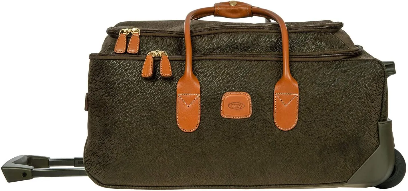 Bric's USA Luggage Model: LIFE |Size: 21" rolling duffle | Color: OLIVE