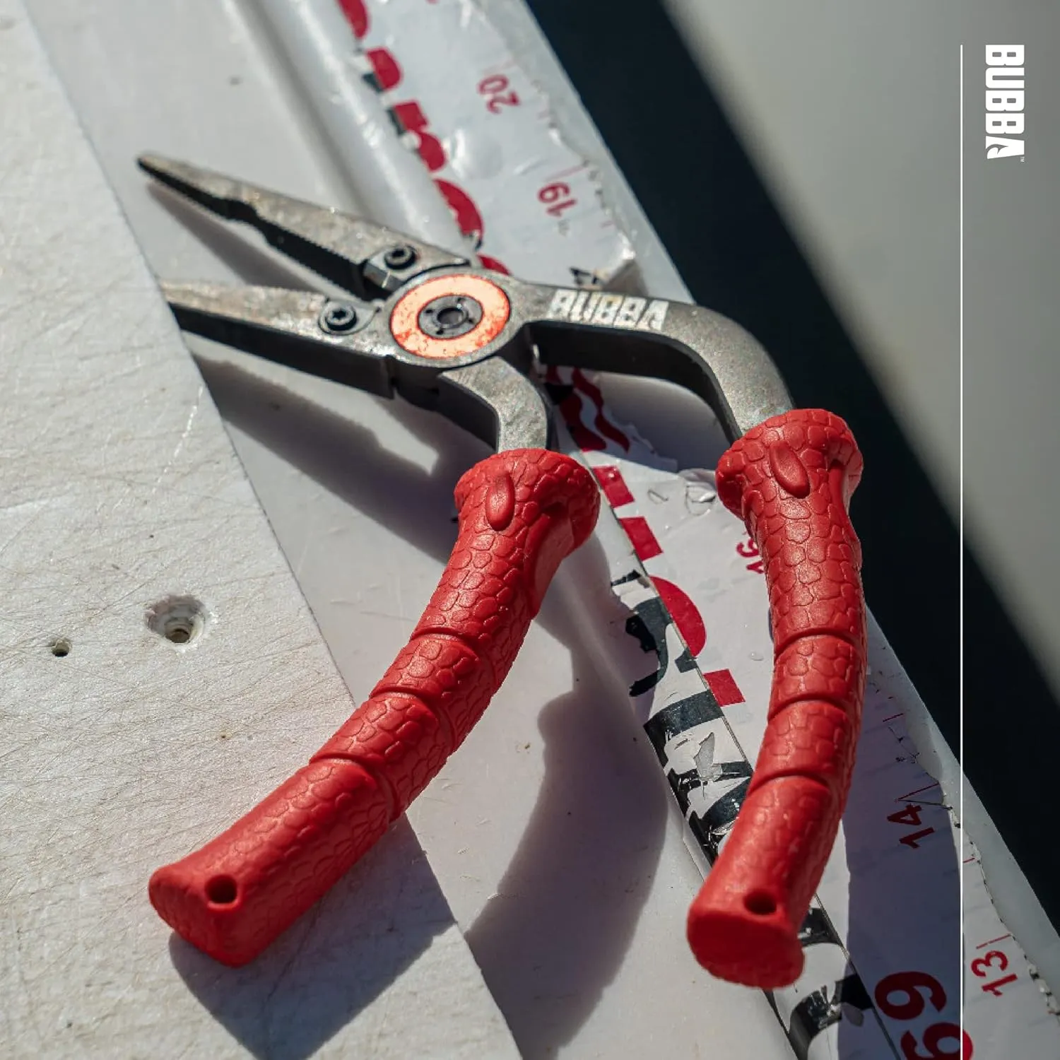 BUBBA Pistol Grip Stainless Steel Pliers, Spring Loaded with Crimping Tool and Anvil Cutter, Lanyard Hold and Sheath