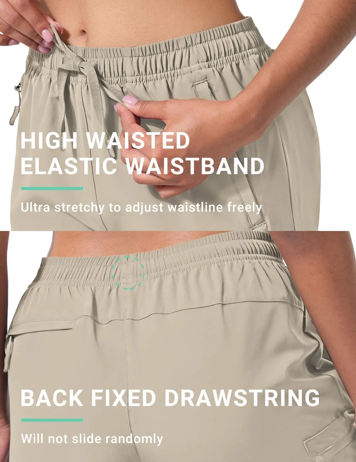 BVVU Women's Hiking Cargo Shorts Lightweight 7" Athletic Shorts for Women Quick Dry Casual Travel with Pockets