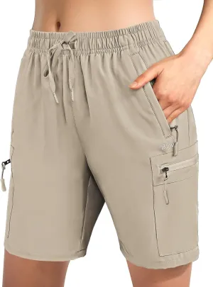 BVVU Women's Hiking Cargo Shorts Lightweight 7" Athletic Shorts for Women Quick Dry Casual Travel with Pockets