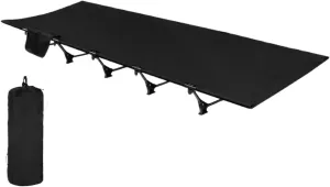 Camping Cot Portable Folding Bed Outdoor Ultralight Compact Tent Bed for Travel Backpacking Hiking Sleeping(Black)