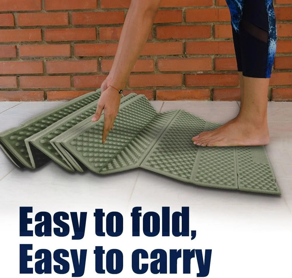 Camping Mat, Ultralight Waterproof Folding Comfortable Backpacking Foams Mattress Folding Beach Tent Sleeping Pad Camping Hiking Beach Tent Outdoor Mattress