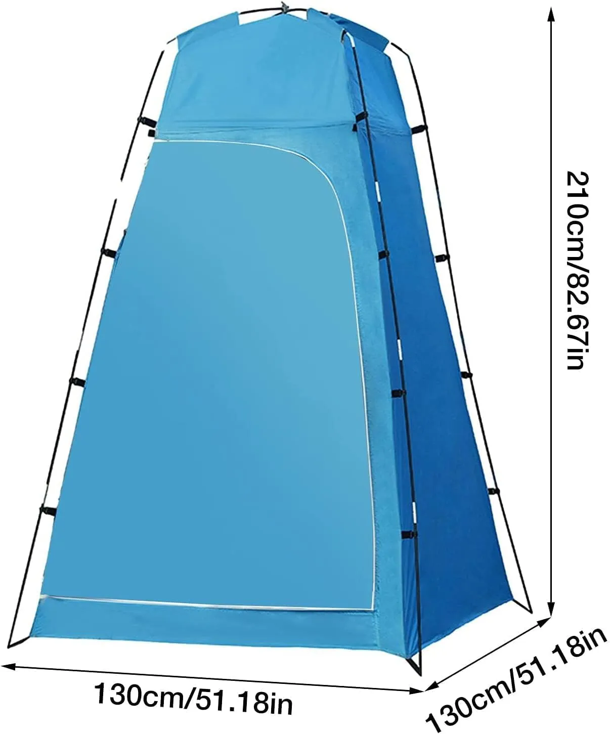 Camping Shower Tent Portable Privacy Tent Outdoor Waterproof Toilet Tent Changing Room w/Carry Bag Rain Cover 130 * 130 * 210cm for Camping Beach