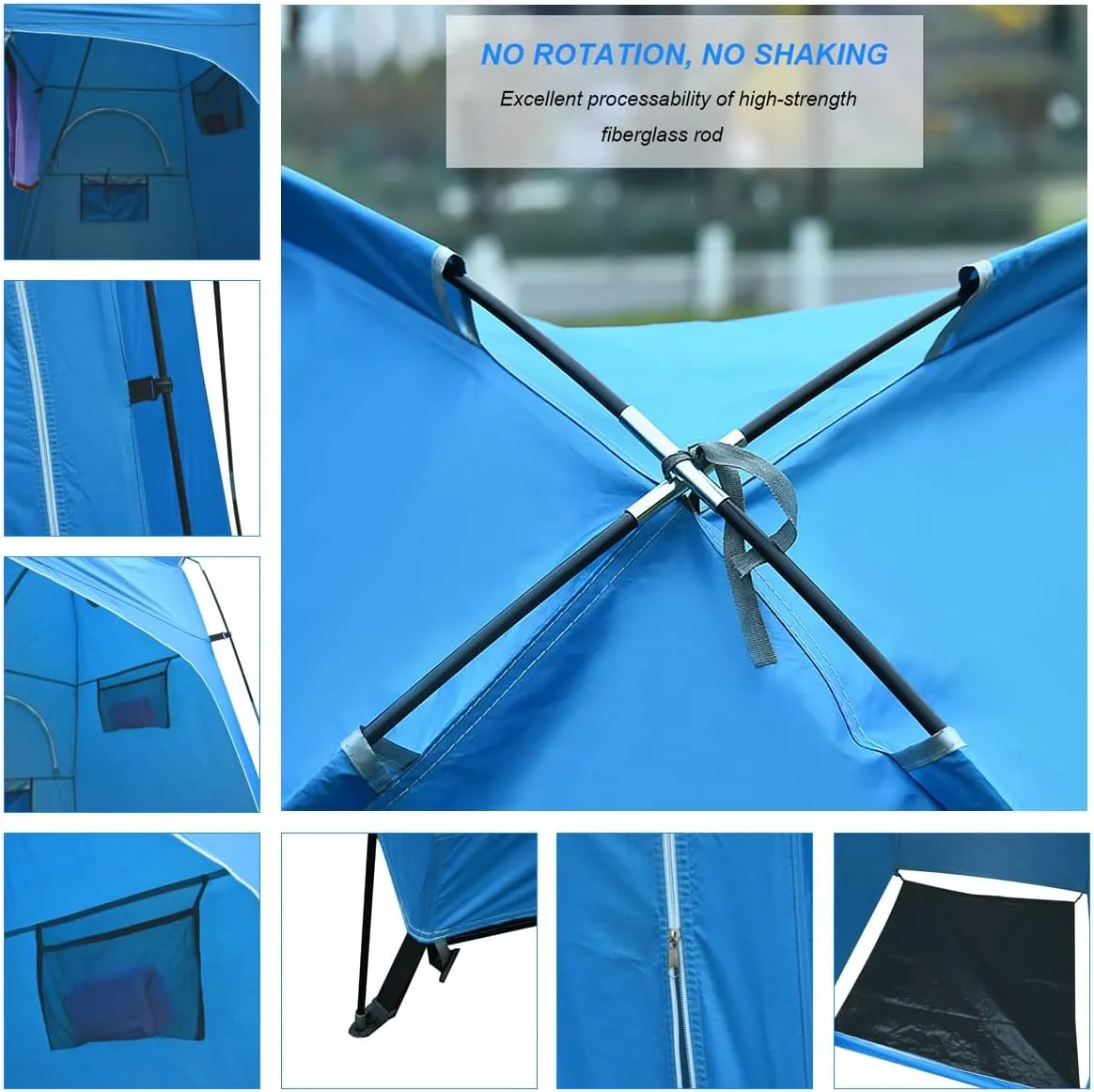 Camping Shower Tent, Privacy Shelter, Changing Room Tent for Portable Toilet with Floor and Carrying Bag, Lightweight & Sturdy, Perfecr for Hiking Sun Picnic Fishing