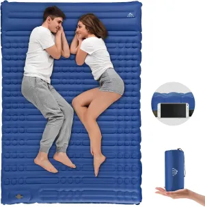 Camping Sleeping Pad, Extra Thickness 4.7 Inch Inflatable Sleeping Mat Lightweight Waterproof Camping with Built-in Pump Air Mattress for Backpacking, Hiking, Tent, Traveling