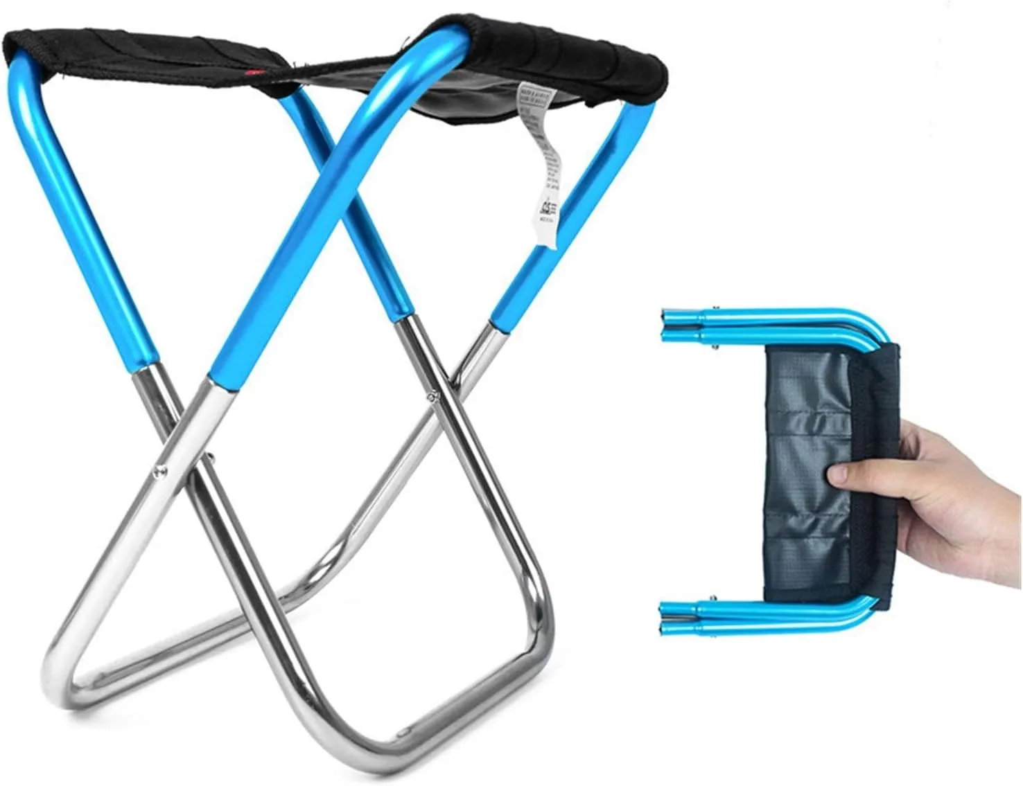 Camping Stool, Small Folding Chair, The Portable Aluminum Alloy Folding Chair Stool Seat Outdoor Fishing Camping Outdoor Lightweight Fishing Seat (Color : Red)