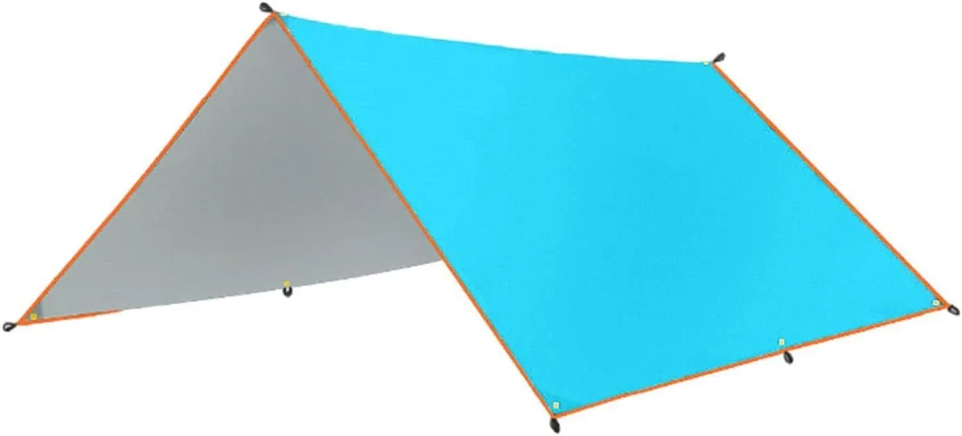 Camping Tarp Awning Canopy Ultralight Compact, Tent Tarp Camping Canopy for Picnic Barbecue Outdoor Activities Travel Garden, Blue