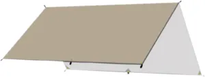 Camping Tarp Awning Canopy Ultralight Compact, Tent Tarp Camping Canopy for Picnic Barbecue Outdoor Activities Travel Garden, khaki
