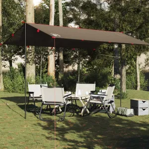Camping Tarp Brown 159.8x120.5 Waterproof