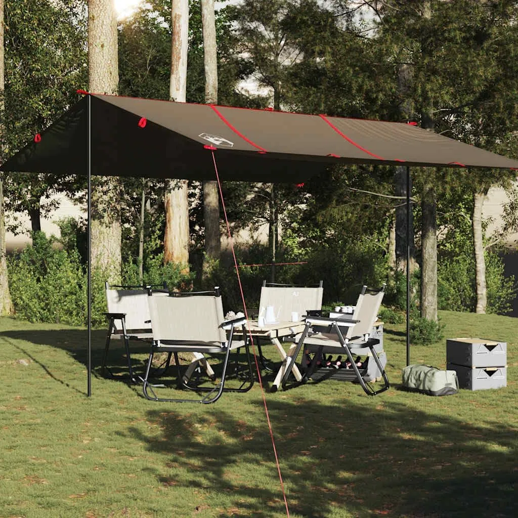 Camping Tarp Brown 177.6x165.4 Waterproof