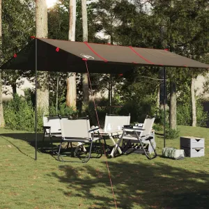 Camping Tarp Brown 177.6x165.4 Waterproof